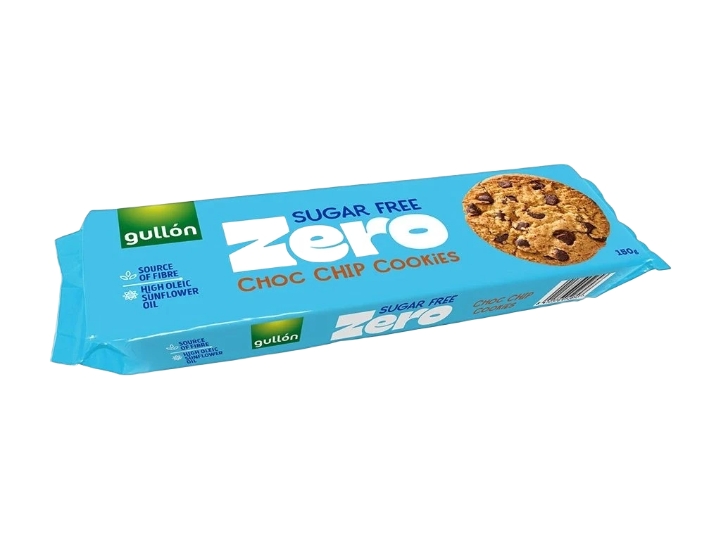 Choc chip sušenky s kousky čokolády, bez cukru, se sladidly 150 g