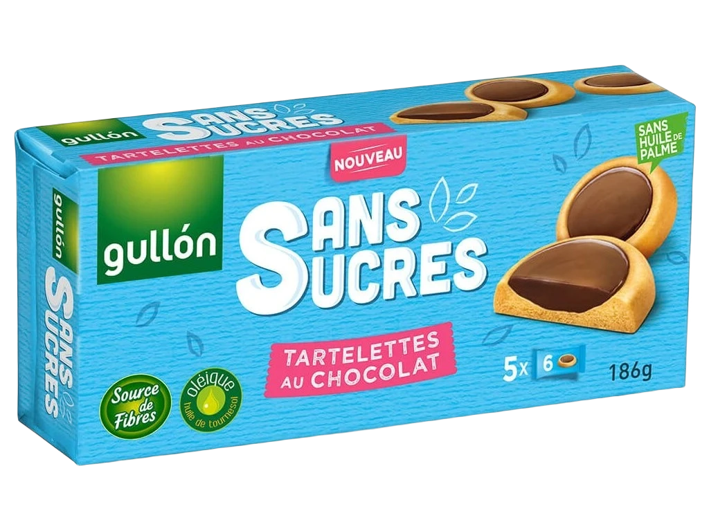 Sušenky s mléčnou čokoládou bez cukru 186g