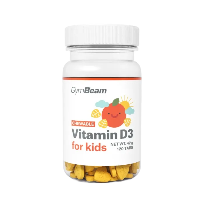 Vitamín D3, tablety na cucání pro děti 400 IU - Pomeranč - 120 tab.