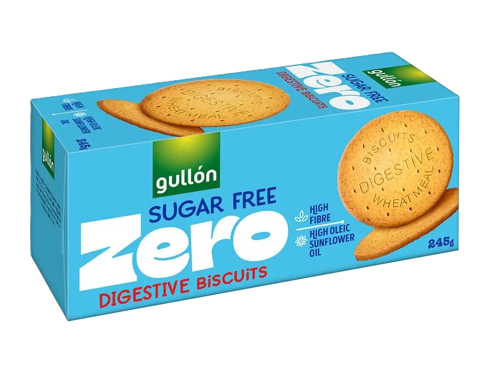 Gullon Digestive celozrnné sušenky, bez cukru, se sladidly 245 G