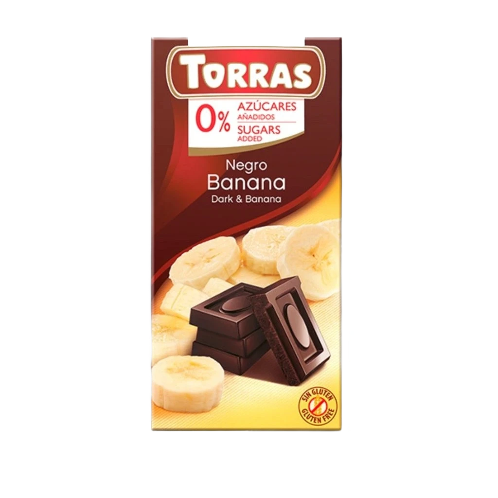 Torras Hořká čokoláda s banánem (bez cukru)
