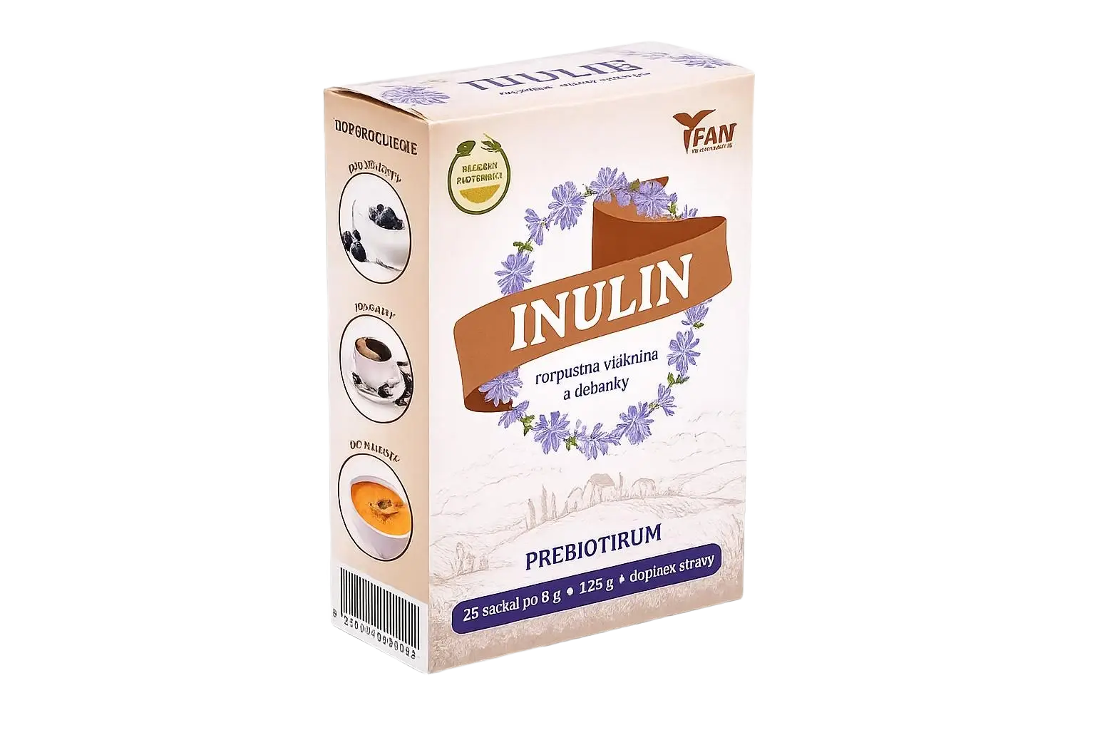 Inulin - rozpustná vláknina 25x5g